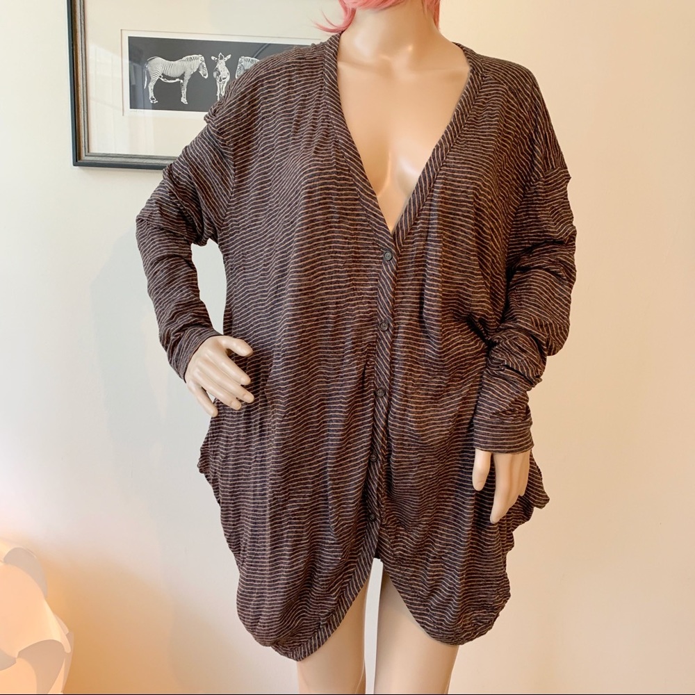 Free People Beach Striped Light weight Cardigan